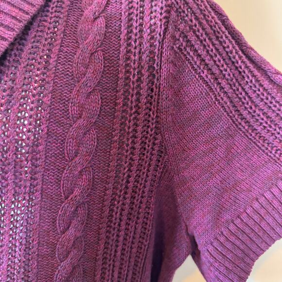 CJ Banks Womens Sz XXL Sweater Vest Purple Preppy Classic Academia Vintage - Picture 6 of 10